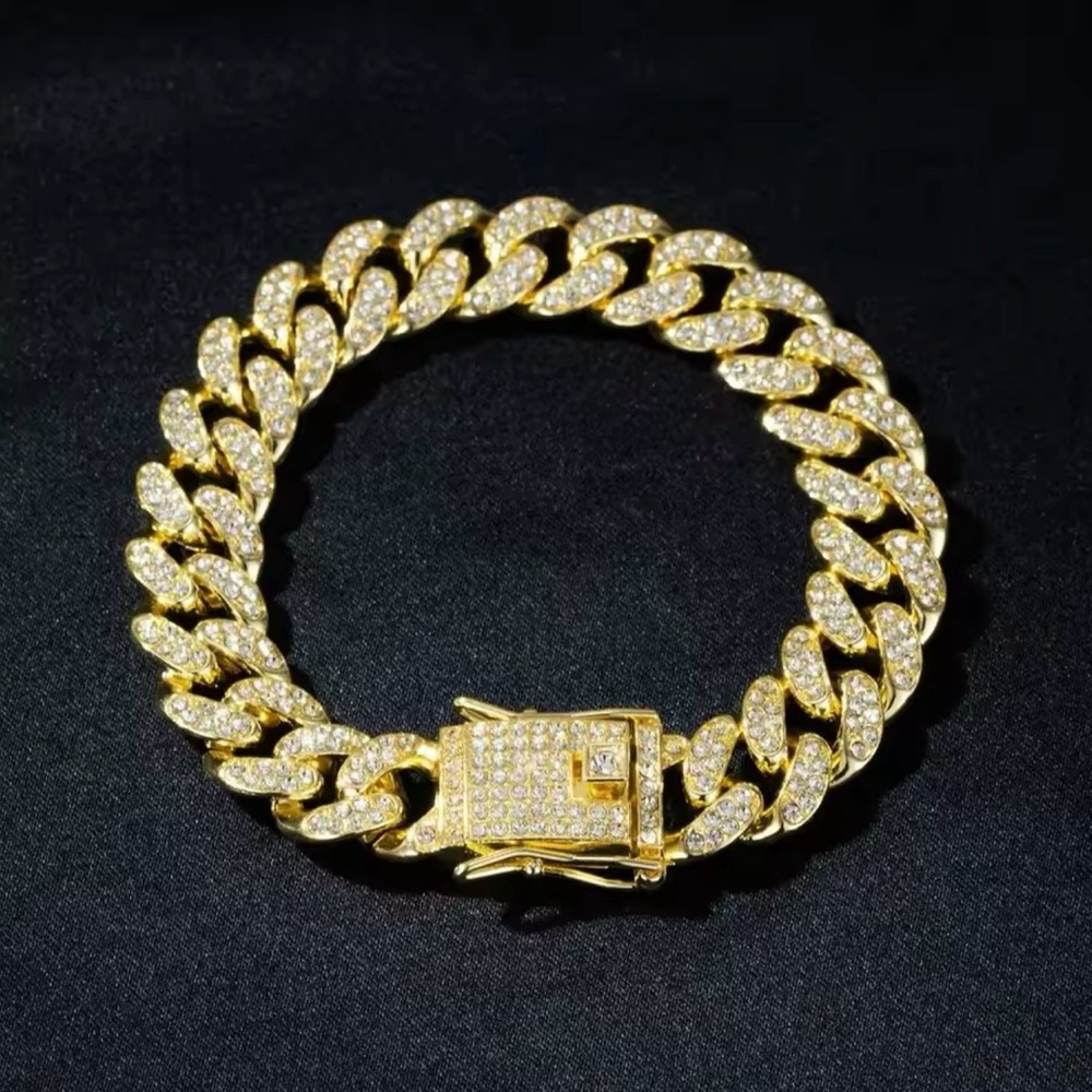 Miami Cuban Mens 13mm Iced Out Bracelet 8” - Picture 3 of 3